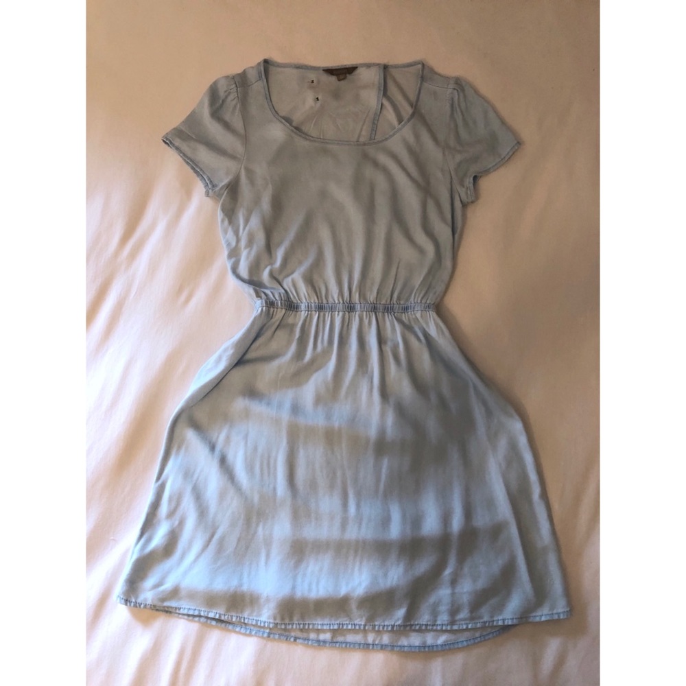 Light Blue Open Back Dress